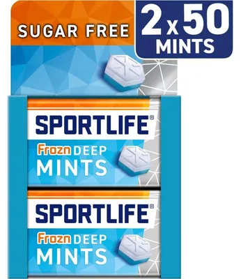 Obrázek produktu pro Sportlife Frozen Deep Mints 2x35g, osvěžující mátové bonbóny, celkem 70g
