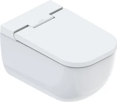 Produktbild von VIGOUR derby Aquawash Wand-Dusch-WC-Komplettset spülrandlos mit Fernbedienung, weiß