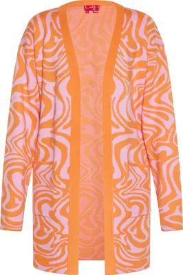 Produktbild von SWIRLY damen strickjacke - pink orange, L