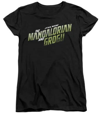 Image de T-shirt Star Wars Mandalorian pour femmes, en coton ring-spun, modèle TV35397 (Taille M), couleur noire