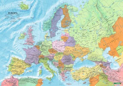 Produktbild von Europa politisch, Poster 1:6 000 000 Metallbestäbt in Rolle
