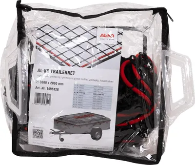 Produktbild von AL-KO Anhängernetz 200x300cm Ladungssicherungsnetz für Pkw-Anhänger inkl. PVC Tasche SÜD es Schutznetz mit elastischem Spanngurt