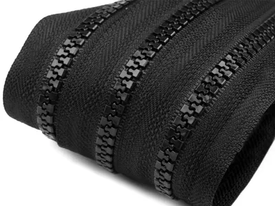 Produktbild von Kunststoff-Reißverschluss 10m endlos Profil 5mm, Farbwahl - Profilreißverschluss,322 schwarz