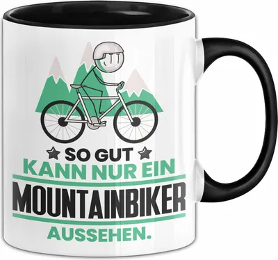 Produktbild von Mountainbiker Geschenk Tasse So Gut Kann Nur Ein Mountainbiker Aussehen Geschenkidee Kaffee-Becher (Schwarz)