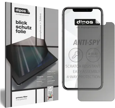 Produktbild von Blickschutzfolie für Apple iPhone 11 Pro Max matt Schutzfolie Folie Display Schutz dipos