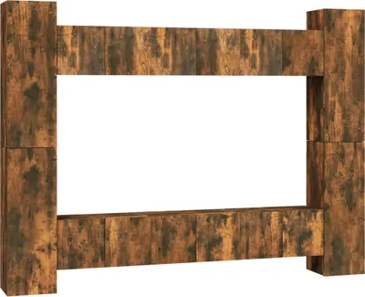 Produktbild von vidaXL 10-tlg. TV-Schrank-Set Räuchereiche Holzwerkstoff