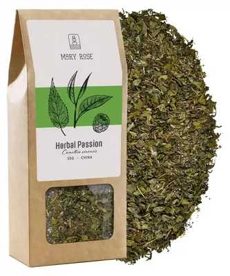Produktbild von Mary Rose - Grüner Tee Gunpowder Herbal Passion 50g - Mit Himbeeren, Zistrose & Brennnessel - Fruchtig Herb & Natürlich - Lose Blätter