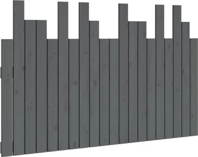 Produktbild von Wand-Kopfteil Grau 127,5x3x80 cm Massivholz Kiefer