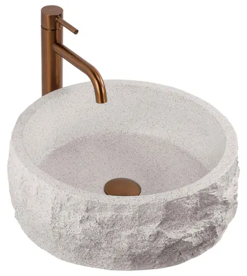 Produktbild von Aufsatzwaschbecken Rea Alice Moon Beige, Imitationsstein