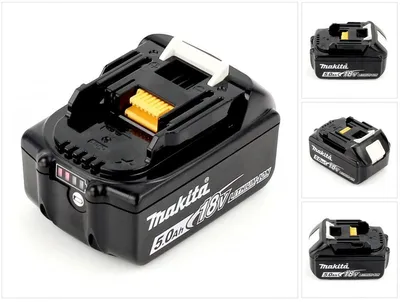 Immagine prodotto di Makita BL 1850 B Batteria al litio da 18V 5,0 Ah ( 197280-8 / 632f15-1 ) con indicatore LED - Successore del 196672-8