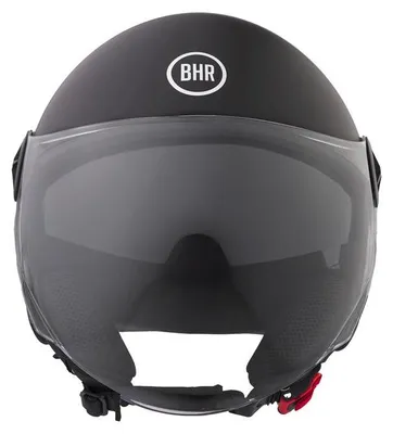 Immagine prodotto di BHR 840 DUAL SHIELD, Casco Moto Demi-Jet con Doppia Visiera Omologato ECE 22.06, Visierino Interno Parasole e Sgancio Micrometrico, Nero Opaco, M