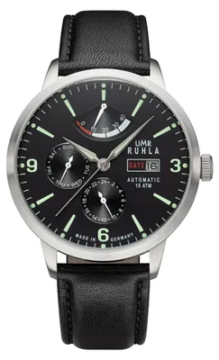 Produktbild von UMR RUHLA Herren-Armbanduhr Automatic 80271, Edelstahl, Mineralglas, Lederband