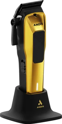 Image de Andis 562118 Tondeuse à cheveux professionnelle avec/sans fil, lame Phaze réglable pour une coupe précise, dorée