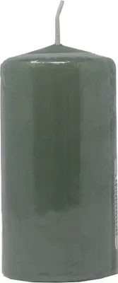Produktbild von Stumpenkerze aus Paraffin, Smaragd, WENZEL, 100/60 mm, Brenndauer ca. 36h, selbstverlöschend