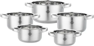 Produktbild von Set mit 5 Divinox Aluminium-Auflaufformen – Größen 12/14/16/18/20 cm