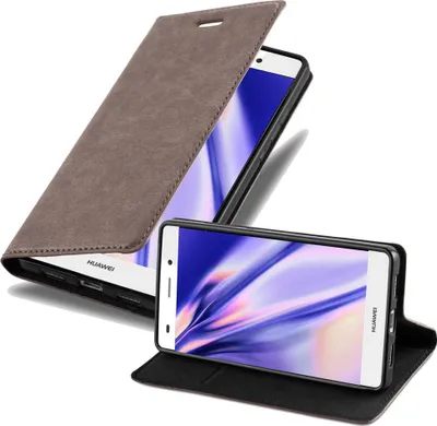 Produktbild von Cadorabo Hülle für Huawei P8 LITE 2017 / P9 LITE 2017 Schutz Hülle in Braun Handyhülle Etui Case Cover Magnetverschluss