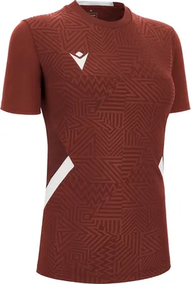 Image de Maillot de cyclisme Macron Skat à manches courtes pour femme - Bordeaux / Blanc