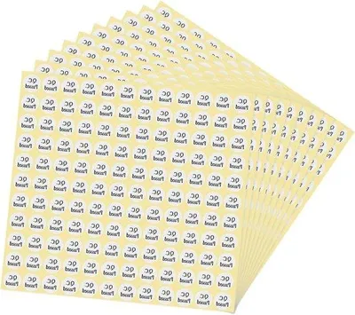 Image de Autocollants ronds pour le contrôle qualité, blancs, 10 pièces