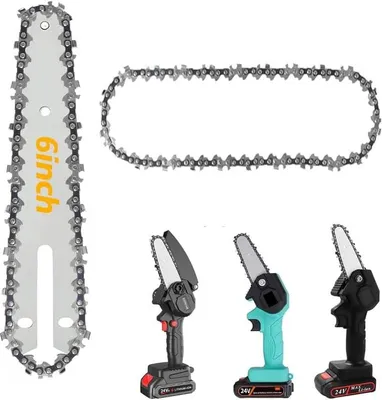Produktbild von 1 Stk 6 Zoll Kettensäge Kette 1/4" 37 Antriebsglieder Kettensäge Kette für 6" (15 cm) Kettenführungen Sägeketten Ketten für Mini Kettensäge in Gartenbaum Landwirtschaft, Bäume Schneiden