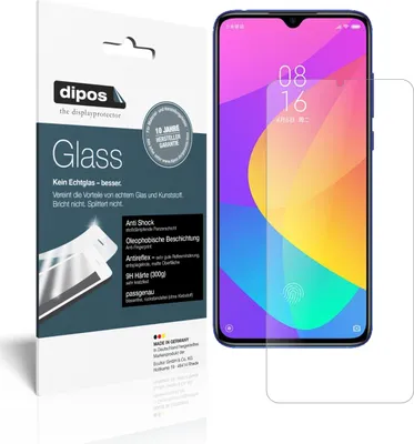 Produktbild von 2x Schutzfolie für Xiaomi Mi 9 Lite matt - Anti-Shock 9H Folie dipos Glass Kunststoffglas