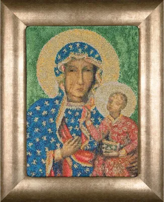 Productafbeelding van Thea Gouverr Kreuzstich Stickpackung "Madonna Tschenstochau Aida", Zählmuster, 22x34cm