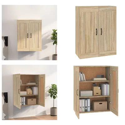 Image de vidaXL Armoire suspendue en chêne Sonoma 69,5 x 32,5 x 90 cm - Armoire suspendue - Armoires suspendues - Armoire - Armoire de rangement
