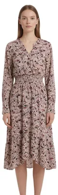 Imagen del producto de Vestido de mujer ArtLove, modelo Robe, manga larga, viscosa con forro, estampado, multicolor, talla 34 (XS)