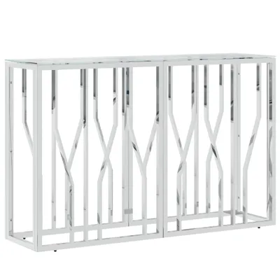 Produktbild von vidaXL Konsolentisch 110x30x70 cm Edelstahl und Glas