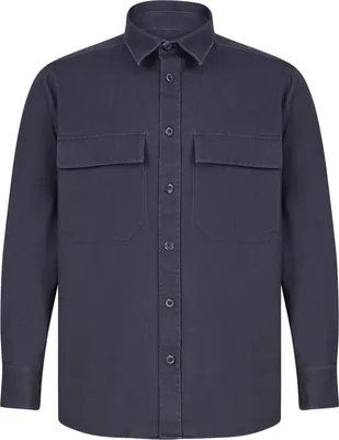Produktbild von Front Row - Hemdjacke für Herren/Damen Uni RW8590 (S) (Marineblau)