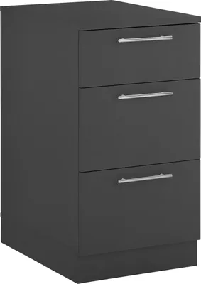 Produktbild von Unterschrank >LAUNDREEZY< in Anthrazit, Holzwerkstoff - 50x93x68cm (BxHxT)