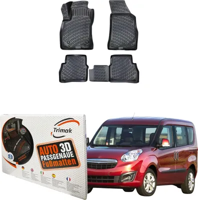 Produktbild von Trimak Autofußmatten kompatibel mit Opel Combo D 2011-2017 Auto Allwetter Gummimatten