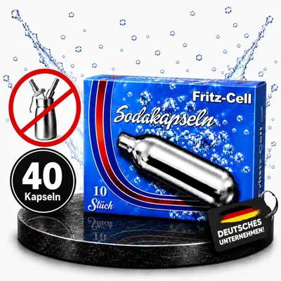 Produktbild von 40 x Fritz Cell 8g C02 Sodakapseln - für Sodasyphon, Sodabereiter