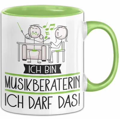 Produktbild von Geschenk für Musikberaterin Tasse Lustige Geschenkidee Geburtstag Ich Bin Musikberaterin Ich Darf Das (Grün)