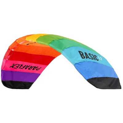Produktbild von Wolkenstürmer Lenkmatte Paraflex Basic 1.2 (regenbogen), Zweileiner Kite - flugfertig ink. Schnüre und Lenkschlaufen