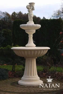 Produktbild von Zierbrunnen Springbrunnen Skulptur 187cm Brunnen Deko Garten Fontaine Teich