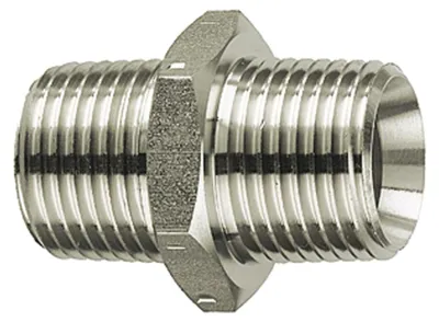 Produktbild von Riegler Doppelgewindenippel, R 3 a., R 3 a., SW 90, Edelstahl 1.4571