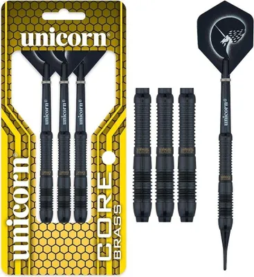 Produktbild von Unicorn Core Shape 2 Brass Softdarts - Black