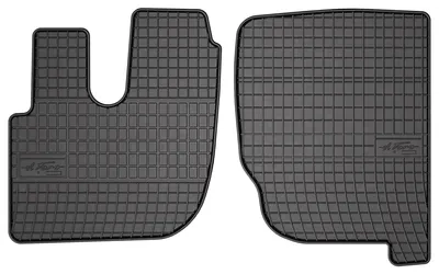 Produktbild von Gummi-Fußmatten Vorne für Renault Midlum 1997- – 2-tlg, Schwarz, passgenau – Wielganizator SolidPRO