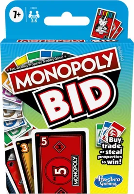 Produktbild von Hasbro Monopoly Bietkartenspiel Familienspiel für 2-5 Spieler ab 7 Jahren