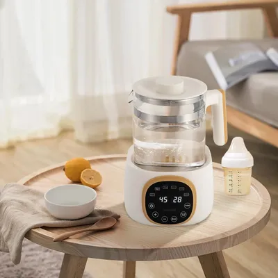Image de Chauffe-biberon - Bouilloire électrique 1,3 l - 600 W - Réglage de la température - Maintien au chaud pendant 72 h - Prise européenne - 220 V - Blanc