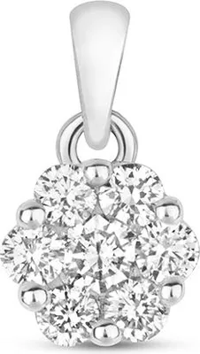 Produktbild von 9 Karat (375) Weißgold Damen - Diamant Anhänger Brillant-Schliff 0.26 Karat H - I1 - 10mm*6mm; TRS10848