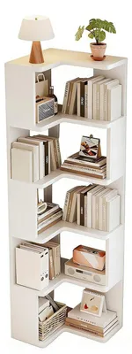 Immagine prodotto di Scaffale a 5 ripiani, in legno, bianco, 40 cm