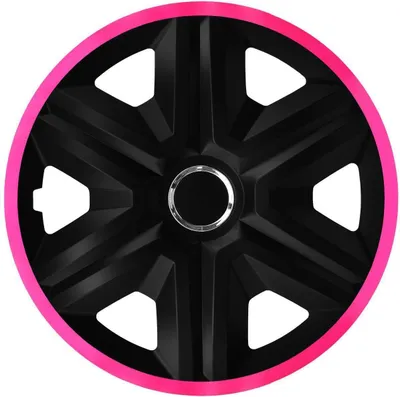 Productafbeelding van NRM Wielkappen FAST LUX, roze, 14 inch. (4 x universele wielbeschermers/wielkappen)