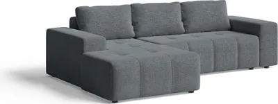 Produktbild von Ecksofa - mit Schlaffunktion - Couch L Form - Grau - 264x78x155 cm - Links - Wohnzimmersofa - Couchgarnitur - Bettsofa - ORION