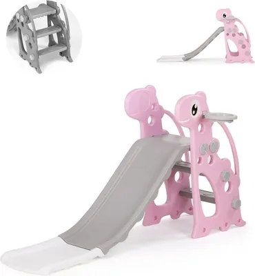 Produktbild von Chipolino Kinderrutsche Dino 116 cm Rutschlänge, Ball mit Basketballkorb, 30 kg