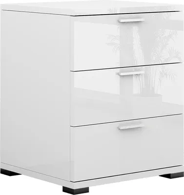 Produktbild von Nachttisch Vicco Marseille Weiß Hochglanz 46.2 x 60 cm, Model 40268