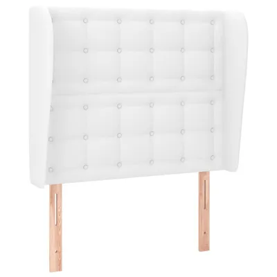 Produktbild von vidaXL Kopfteil mit Ohren Weiß 83x23x118/128 cm Kunstleder