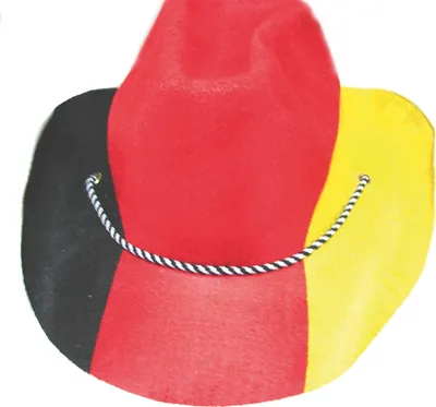 Produktbild von Hut Deutschland Cowboy-Hut WM Deutschland Fan-Artikel Fußball aus Filz schwarz rot gold Größe: ohne Attribut