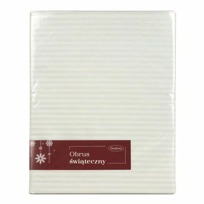 Zdjęcie produktu dla Świąteczny obrus do dekoracji stołu FlanoSH 6 szampan 135x180