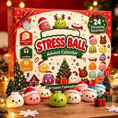 Produktbild von Squishy Adventskalender 2026 24 Tage Weihnachtskalender 2026 Stressball